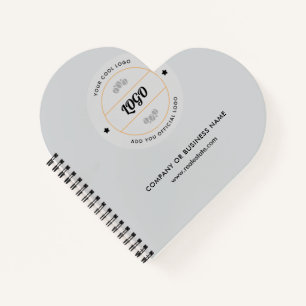 Simple Round Business Logo & Text Company Custom Notebook