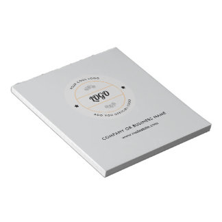 Simple Round Business Logo & Text Company Custom Notepad