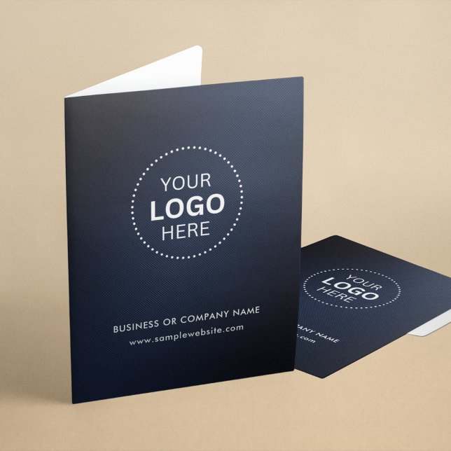 Simple Round Business Logo & Text Company Custom Pocket Folder (Creator Uploaded)