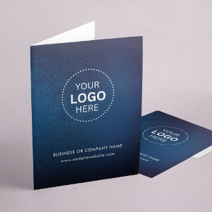 Simple Round Business Logo & Text Company Custom Pocket Folder