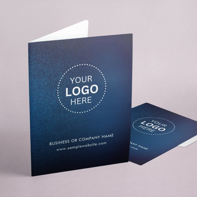 Simple Round Business Logo & Text Company Custom Pocket Folder (Creator Uploaded)