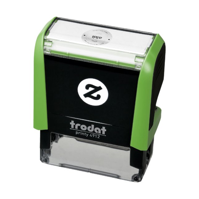 Simple Round Business Logo & Text Company Custom  Self-inking Stamp (Product)
