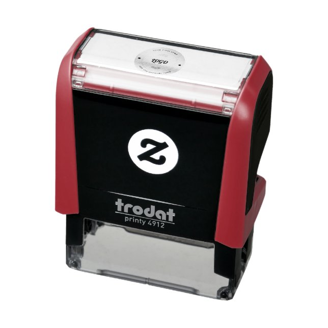 Simple Round Business Logo & Text Company Custom  Self-inking Stamp (Product)