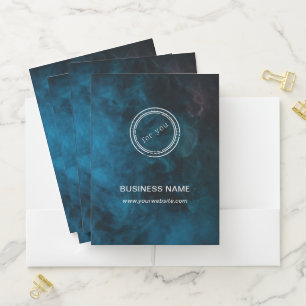 Simple Round Business Logo & Text Custom Pocket Folder