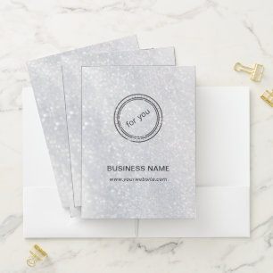 Simple Round Business Logo & Text Custom Pocket Folder
