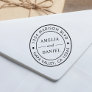 Simple Round Logo Return Address Rubber Stamp