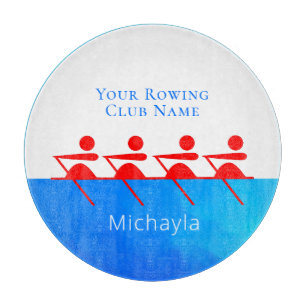 Simple Rowing Club Crew Cutting Board