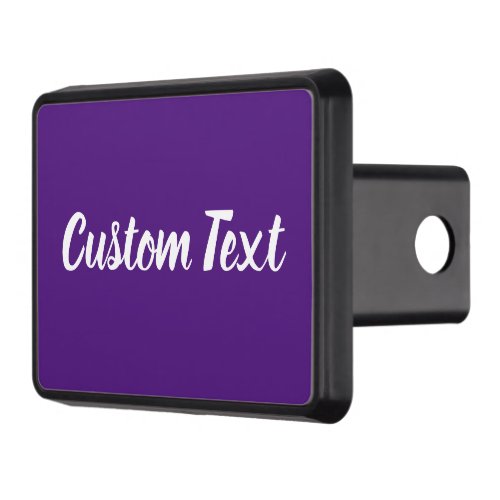 Simple Royal Purple and White Script Text Template Hitch Cover