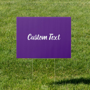 Simple Royal Purple and White Script Text Template Sign