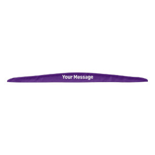 Simple Royal Purple and White Write Your Message Tie Headband