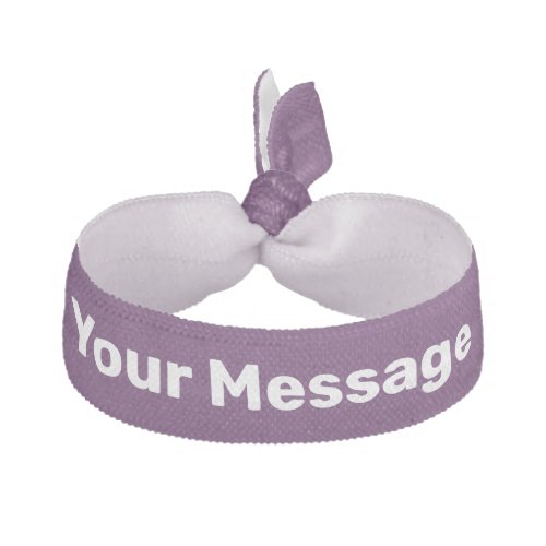 Simple Royal Purple White Your Message Template Elastic Hair Tie