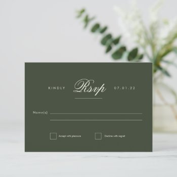 Simple Rsvp Card by TheKPlace at Zazzle