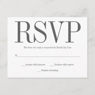 Simple RSVP Postcard