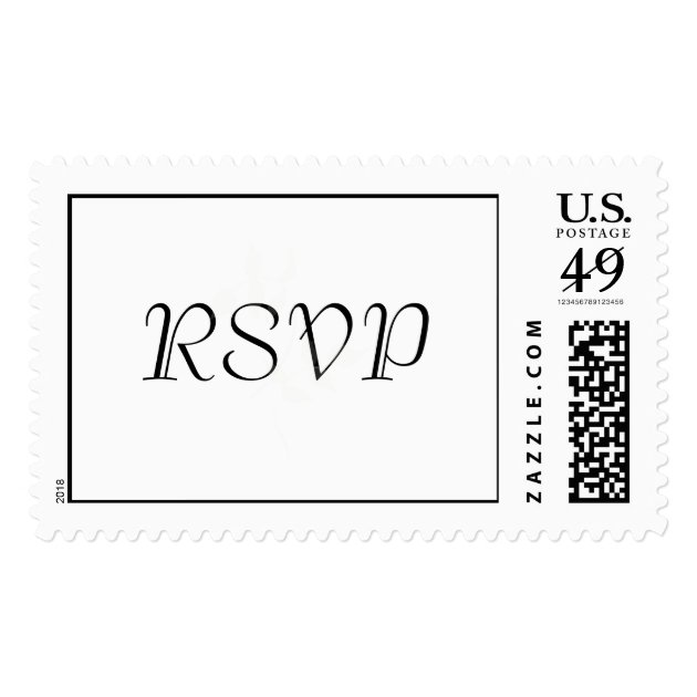 Simple RSVP Wedding Postage Stamp