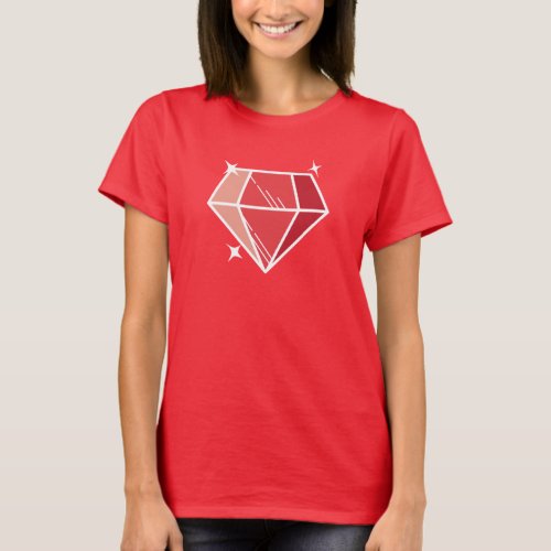 Simple Ruby Gemstone T_Shirt