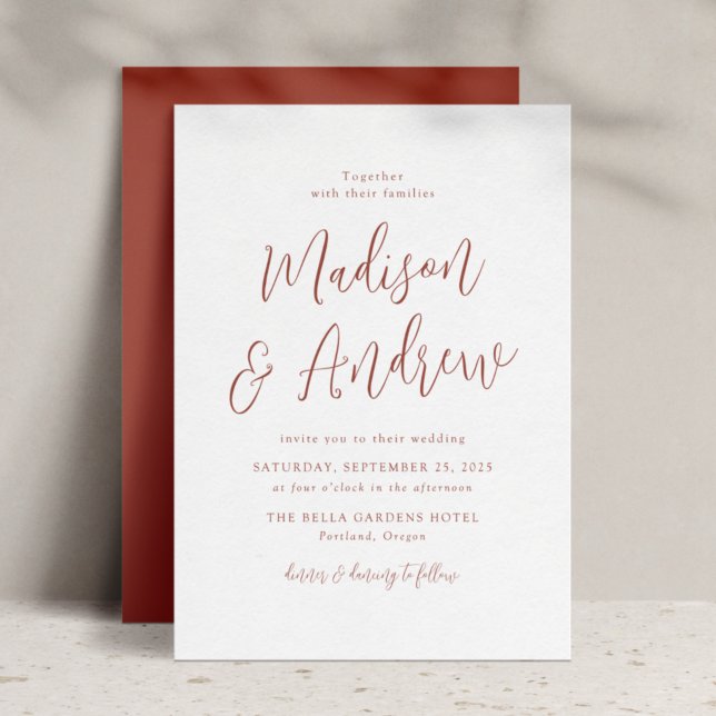 Simple Rust Script Wedding Invitation (Creator Uploaded)