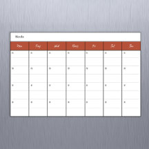 Simple Rust Weekly Calendar
