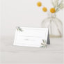Simple Rustic Botanical Watercolor Herb Wedding Place Card