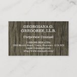 [ Thumbnail: Simple Rustic Corporate Counsel Business Card ]