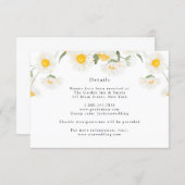 Simple Rustic Daisy Flowers Details Card (Front/Back)