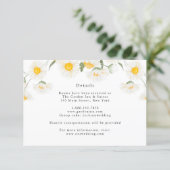 Simple Rustic Daisy Flowers Details Card (Standing Front)