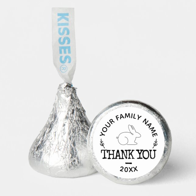 Simple Rustic Easter treats | Custom text Hershey®'s Kisses® (Front)