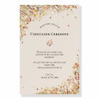 Simple Rustic Fall Beige Unplugged Ceremony Sign