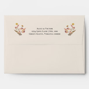 Simple Rustic Fall Beige Wedding Mailing Envelope