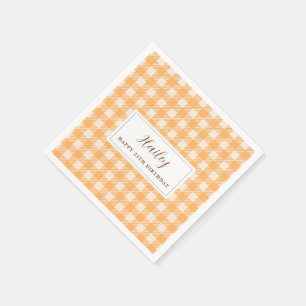 Simple Rustic Farmer's theme orange Paper Napkin 