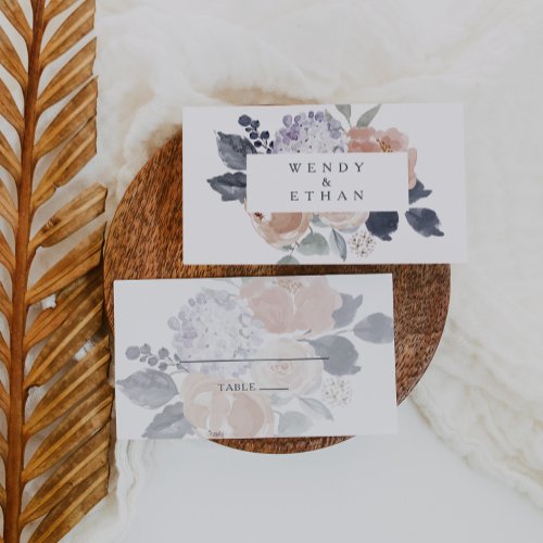Simple Rustic Floral Flat Wedding Place Card