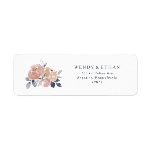 Simple Rustic Floral Return Address Label