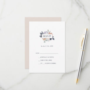 Simple Rustic Floral RSVP Card