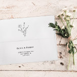Simple Rustic Floral Wedding Envelope<br><div class="desc">This Minimalist wedding envelope features delicate bohemian floral elements that will be great for Boho and Rustic style wedding. Just add your names and return address on the back of the envelope.</div>