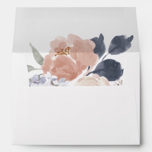 Simple Rustic Floral Wedding Invitation Envelope