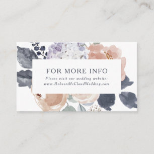 Simple Rustic Floral Wedding Website Enclosure Card