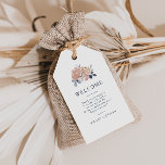 Simple Rustic Floral Wedding Welcome Gift Tags<br><div class="desc">This simple rustic floral wedding welcome gift tag is perfect for your elegant vintage spring wedding. It is designed with classic rose flowers and simplistic blush peonies. Both of which are accompanied by touches of navy leaves. With all of these light colorful watercolor flowers, you are sure to get the...</div>
