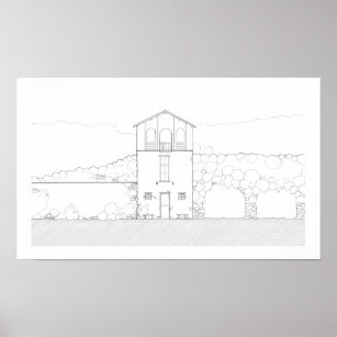 Doll house drawing Poster for Sale by digsterdesigns