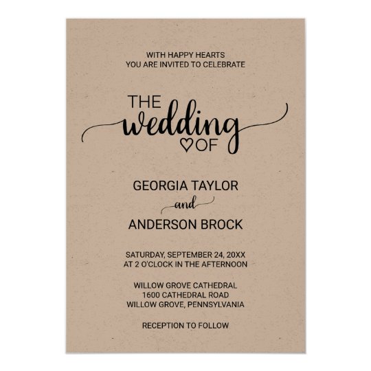 Plain Wedding Invitation Templates 7