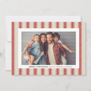 Simple Rustic Merry Christmas Photo Card 