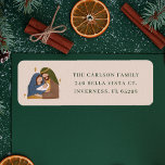 Simple Rustic Nativity Christmas Return Address Label<br><div class="desc">These classic,  rustic styled Christmas holiday return address labels feature a painting of baby Jesus,  held by Mary and Joseph. These perfectly match our rustic Nativity holiday cards,  available at Orabella Prints / Zazzle.</div>