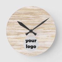 Simple Rustic Natural Beige Wood with Logo