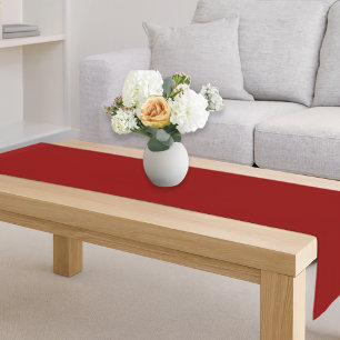 Simple Rustic Red Christmas Short Table Runner