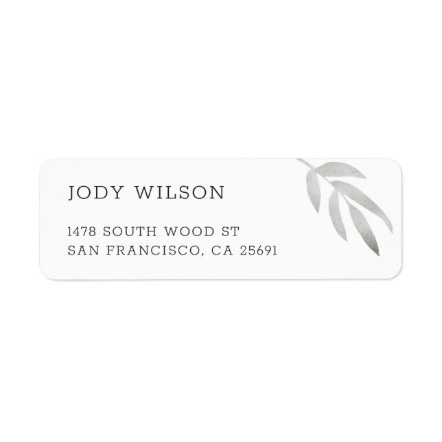 Simple Rustic Return Address Labels (Front)