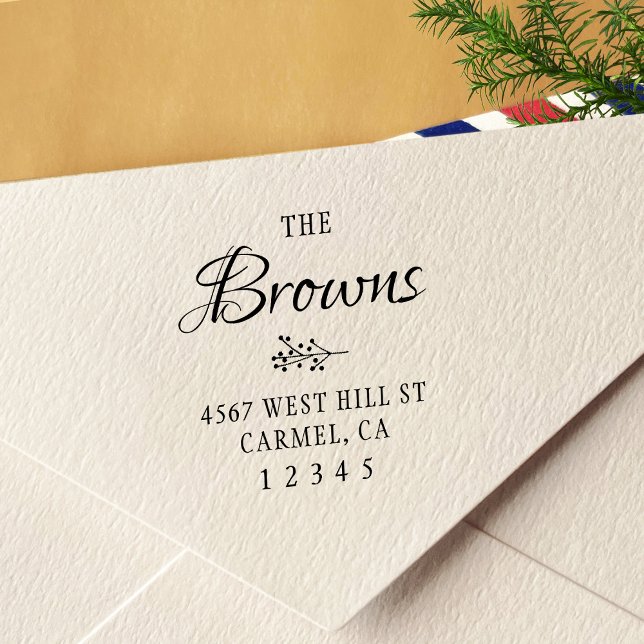 Simple Rustic Return Address Self-inking Stamp (Creator Uploaded)