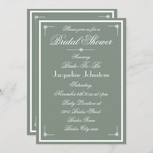 Simple Rustic Script Name RSVP Email Bridal Shower Invitation