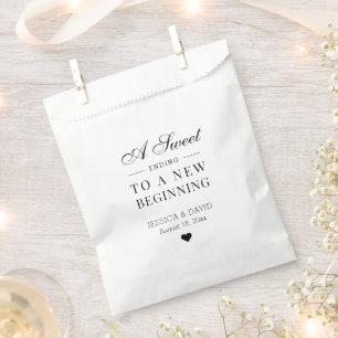 Simple Rustic Sweet Ending Wedding Favor Bags