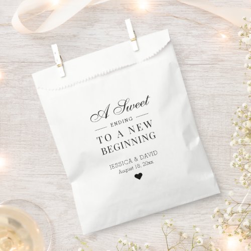 Simple Rustic Sweet Ending Wedding Favor Bags