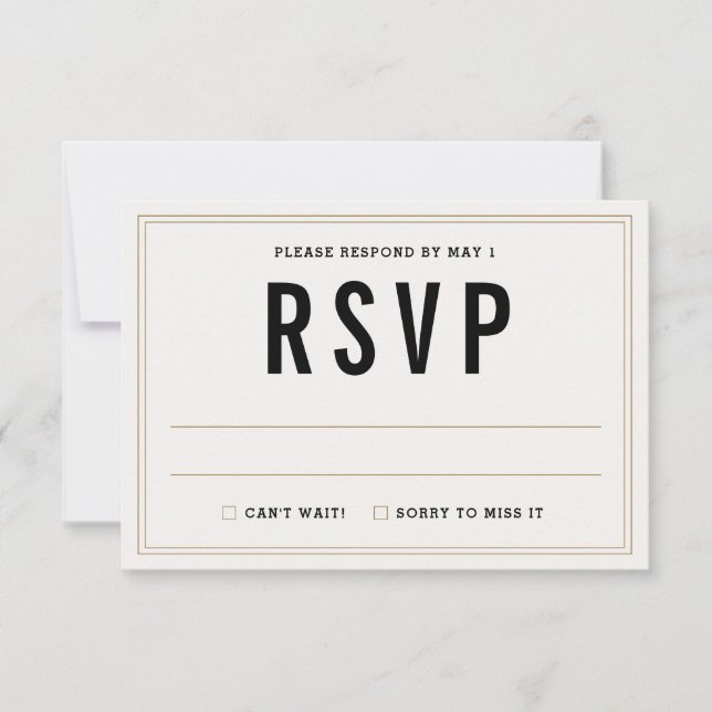 Simple Rustic Wedding RSVP Response Card - Floral (Front)
