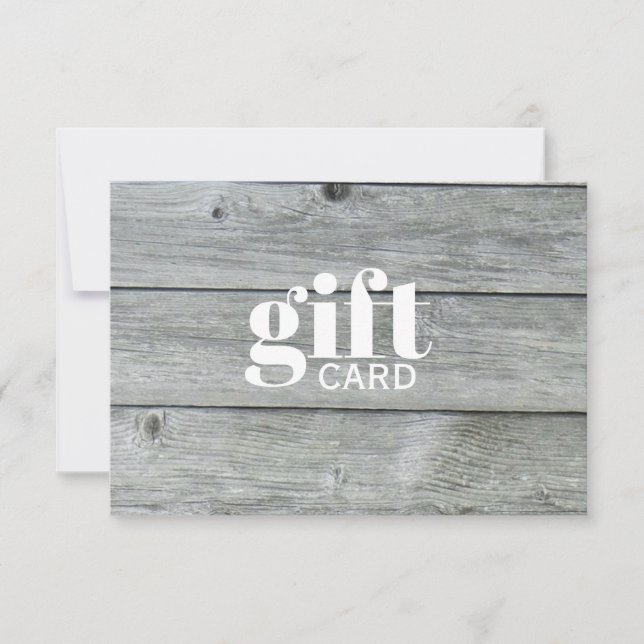 Simple Rustic White Beauty Custom Gift Certificate (Front)