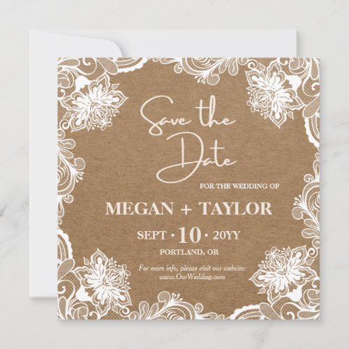 Simple Rustic Wood Save the Date Photo Wedding  Invitation
